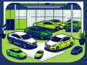 A car showroom with various types of cars